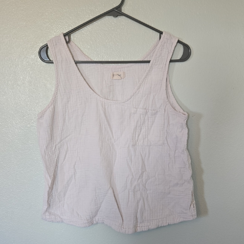 Upwest | Light Gray Cotton Gauze Tank Top Size Medium